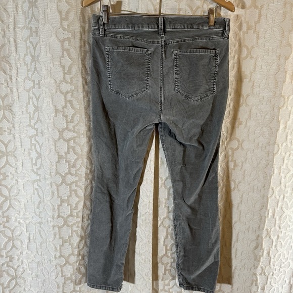 LOFT Modern Skinny Corduroy Pants Gray Size 30/10 - Picture 2 of 9